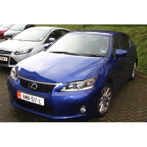 40 - RMN517L
Blue Lexus CT 200H SE-L 1791cc
First Registered 18.04.2011
Approx 80,636 miles
Auto Hybrid