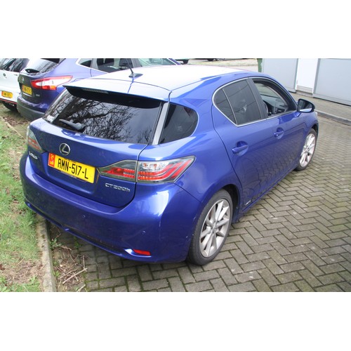 40 - RMN517L
Blue Lexus CT 200H SE-L 1791cc
First Registered 18.04.2011
Approx 80,636 miles
Auto Hybrid