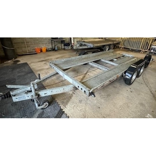 114 - Brian James clubman car trailer
Great condition 
LED lights with sequential indicators
Bed size 3.9m... 