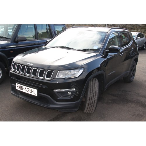 27 - RMN438L
Black Jeep Compass 1598cc
First Registered 21.08.2019
Approx 23,000 miles
Manual Diesel