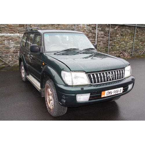 116 - GMN988R
Green Toyota Landcruiser 3378cc
First Registered 06.07.2001
Approx 143,780 miles
Auto Petrol... 