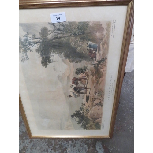 14 - Eight mostly Oriental style framed prints