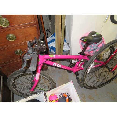 98 - Child's bike plus helmet and toys