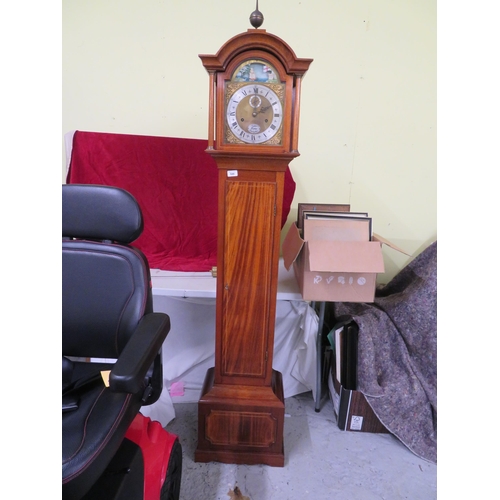 544 - Reproduction chiming Grandmother clock by Sinclair Harding, Cheltenham