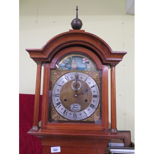 544 - Reproduction chiming Grandmother clock by Sinclair Harding, Cheltenham