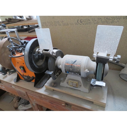 52 - Bench grinder and a chisel sharpening grinder