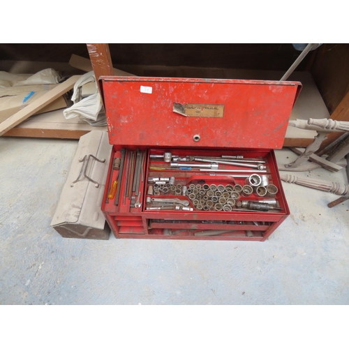 54 - Two metal boxes of tools