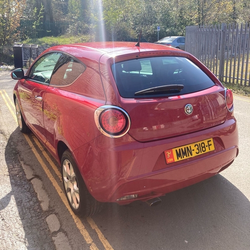 143 - MMN318F
Red Alfa Romeo Mito TB Multiair 1368cc
First Registered 12.05.2010
Approx 91,000 miles
Petro... 