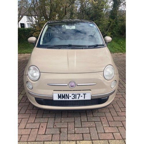 MMN317T Beige Fiat 500 0.9cc Twin Air Lounge First Registered 30.05. ...