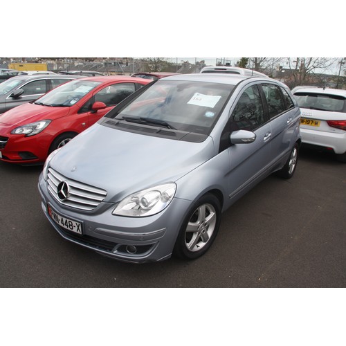 164 - PMN448X
Blue Mercedes B150 SE CVT 1498cc
First Registered 28.03.2006
Approx 61,700 miles
Auto Petrol