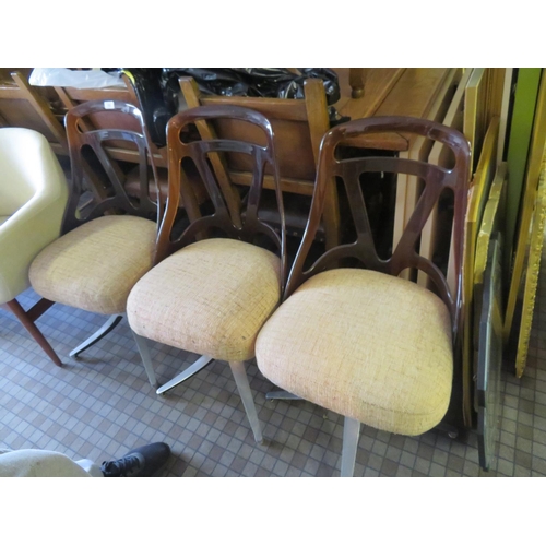 122 - Three 1960s designer chairs with metal bases