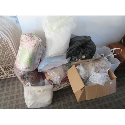 17 - Large collection duvets, sheets, towels etc etc