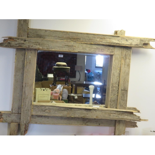 56 - Old timber mirror