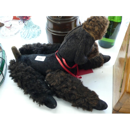 268 - A 1950's German mohair jointed poodle, possibly Steiff