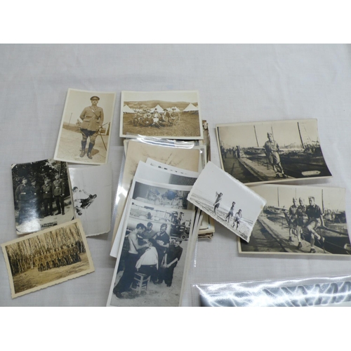 438 - Selection of Military photos and cards, WWII German included