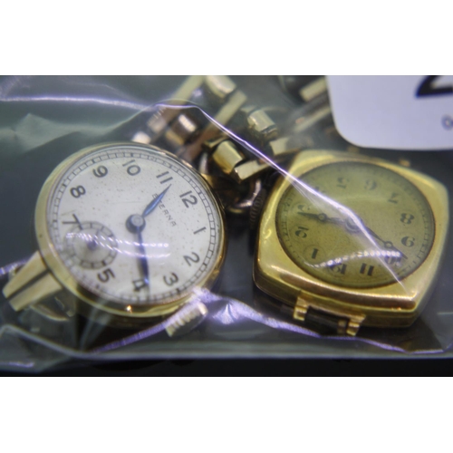 200 - Two ladies gold wristwatches, strap not gold