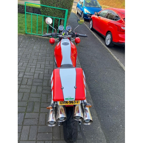 13 - EMN963V
Yamaha XJ600N Cafe racer/Display bike
First Registered 04.07.1997
Approx 13,000 miles
Petrol... 