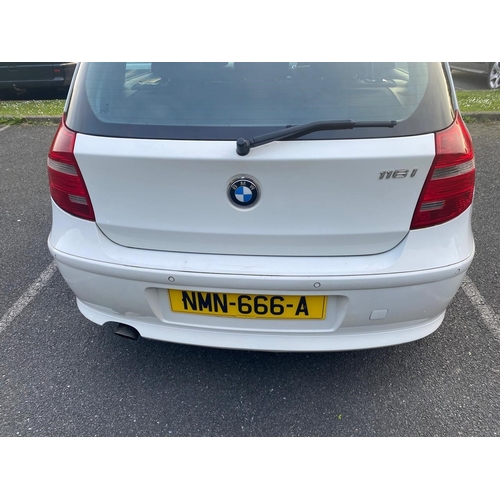 80 - NMN666A
White BMW 116i E87 Sport 2000cc
First Registered 02.09.2009
Approx 104,900 miles (Exchange e... 