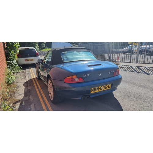 97 - MMN606C
Blue BMW Z3 1991cc
First Registered 09.03.2000
Approx 89,000 miles
Manual Petrol