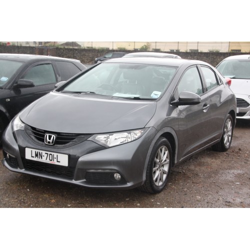 61 - LMN701L
Grey Honda Civic I-VTEC 1798cc
First Registered 26.09.2012
Approx 96,000 miles
Manual Petrol