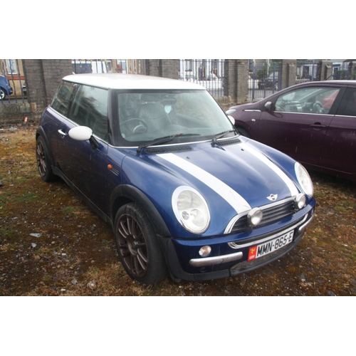 107 - MMN865E
Blue Mini One 1598cc
First Registered 01.09.2002
Approx miles TBC
Manual Petrol
Instrument p... 