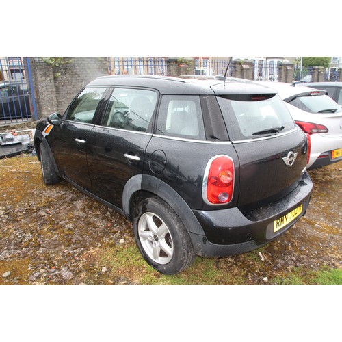 55 - RMN702N
Black Mini Countryman Cooper 1.6L
First Registered 16.09.2011
Approx 71,000 miles
Petrol Man... 