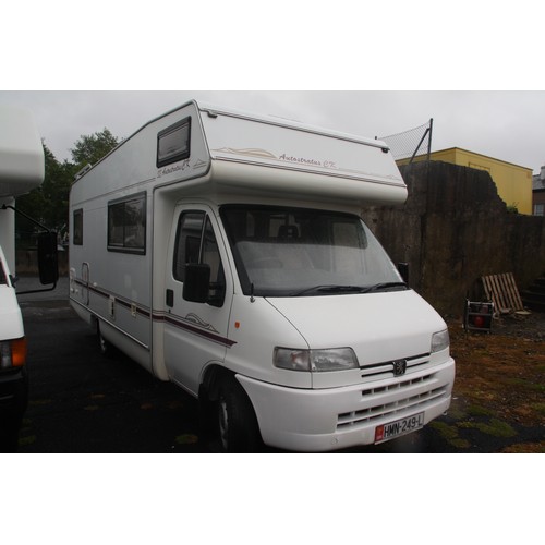 54 - HMN249L
Peugeot Boxer motor home
First Registered 24.05.1997
Approx 31,196 miles
Manual Diesel
Clean... 