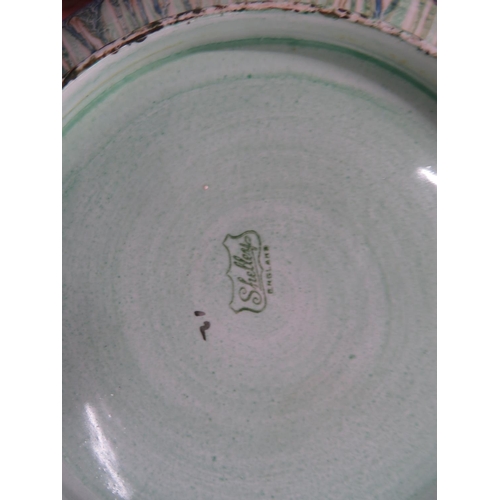 131 - Shelley blue, green and brown drip glaze fruit bowl