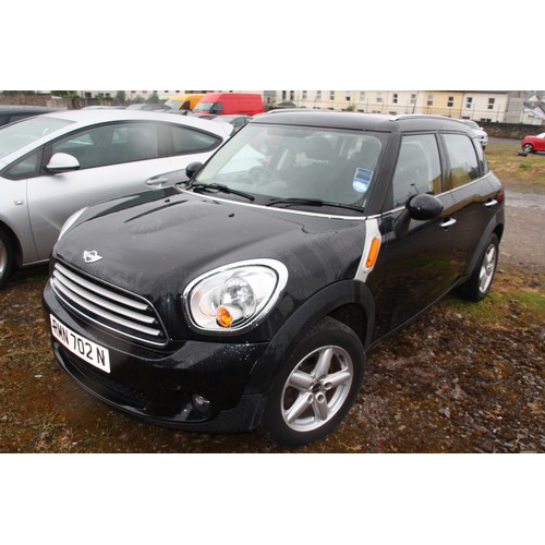 112 - RMN702N
Black Mini Countryman Cooper 1.6L
First Registered 16.09.2011
Approx 71,000 miles
Petrol Man... 