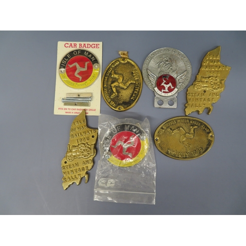 131 - Small collection of Isle of Man car/motor cycle badge including St Christopher