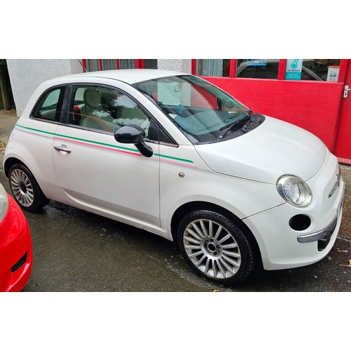 116 - BMN4D
White Fiat 500 POP 1242cc
First Registered 14.08.2008
Approx 108,000 miles
Manual Petrol
Taxed... 