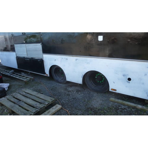 173 - Black and white painted trailer - previously used for habitation and a work shop - 45 foot long
View... 