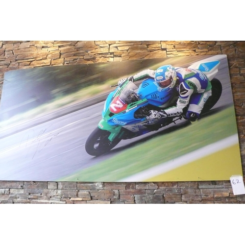 62 - Large real photographic picture of No.2 Dean Harrison, signed, 4x8ft