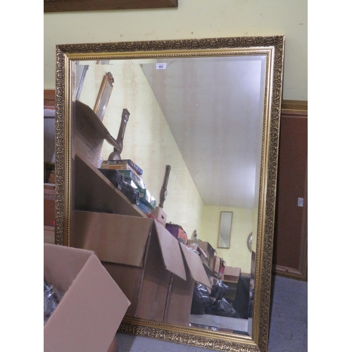 402 - Large bevel edged glass wall mirror