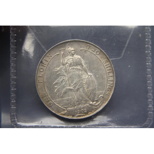 324 - Edward VII 1902 Florin (almost UNC)