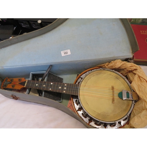 352 - BMI Trumelo ukulele banjo (cased)