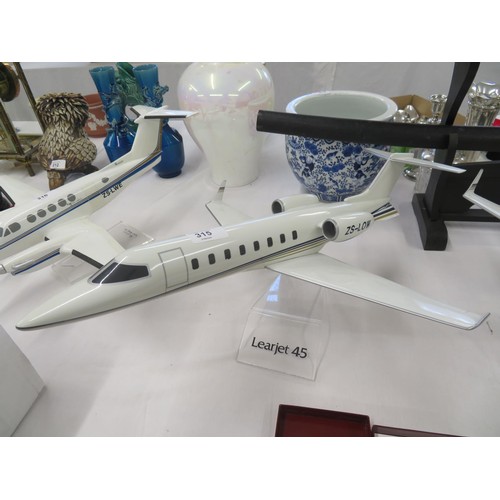 4 - LearJet 45 model on stand, length 18ins, slight damage