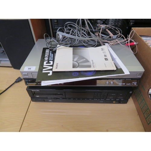 96 - Collection of audio equipment includinbg amplifiers, CD players etc