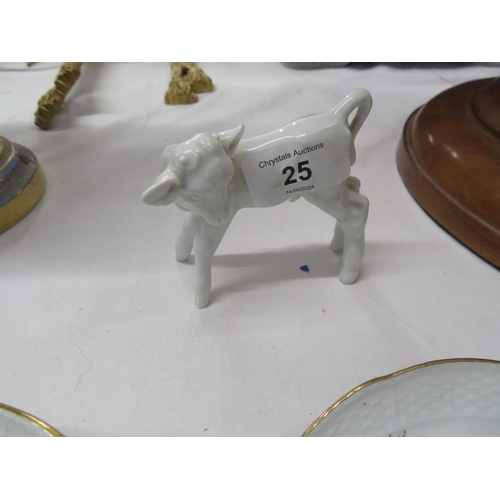 25 - A Meissen porcelain bull calf