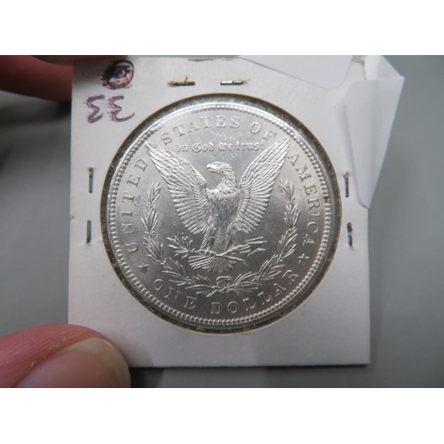 210 - 1887-P Morgan silver dollar EF