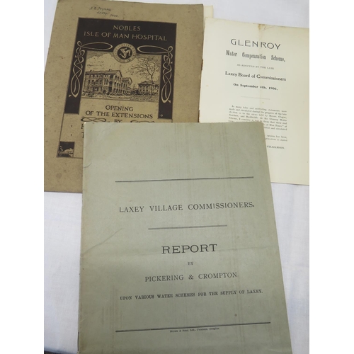 11 - Booklets, Pamphlets etc for Laxey Water Supply and Laxey Village Commissioners reports etc