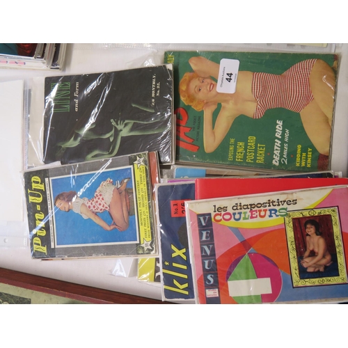 44 - Seventeen pin-up magazines circa 1960s-1970s including Tab, Line, Clix, Cloud, six etc