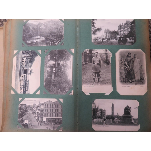 48 - Good postcard album circa 1900 onwards, featuring the Gloucester regiment in India, Malta and Gibral... 