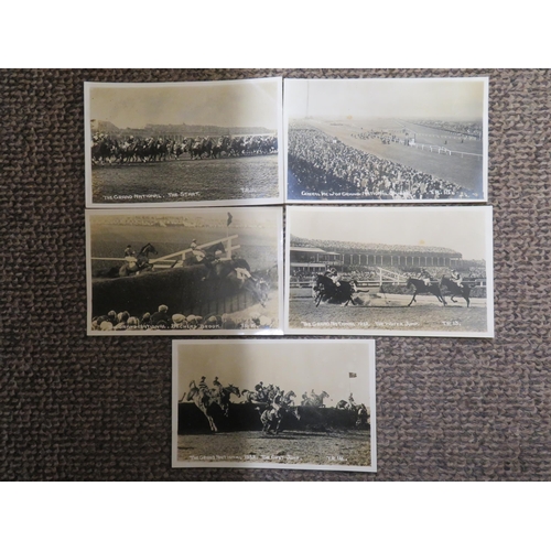 28 - Five real photographic postcards, the Grand National 1932