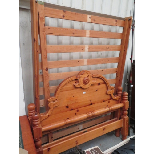 210 - Pine double bed frame