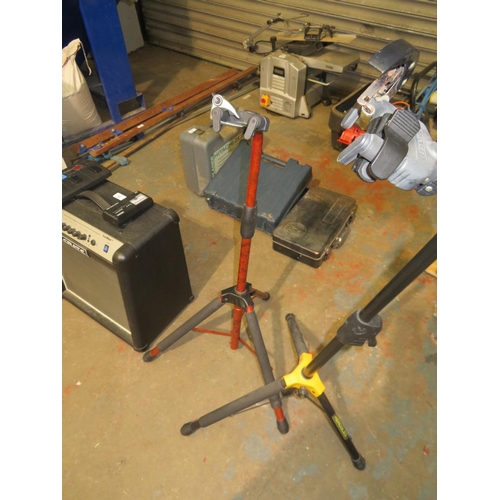 60 - Two amplifiers, two guitar stands plus accessories