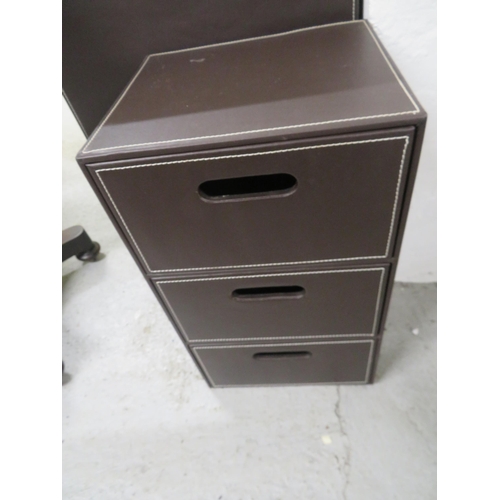 322 - Two leatherette storage drawers