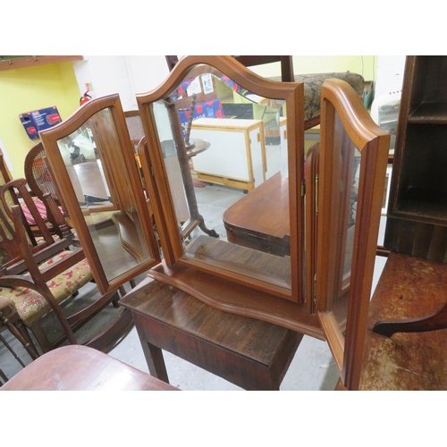 324 - Collection of small antique furniture and a dressing table mirror