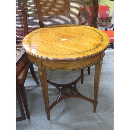 326 - French mahogany circular top occasional table