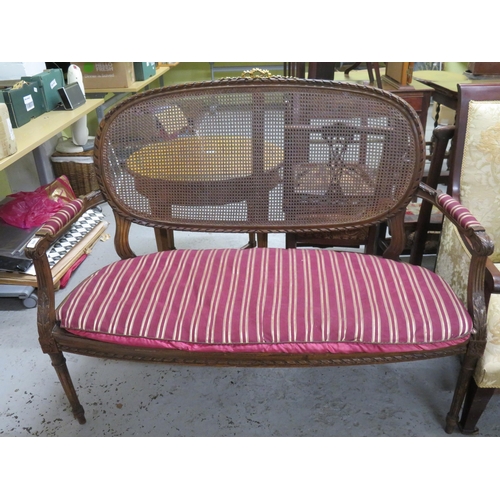 328 - French Bergere two seater settee